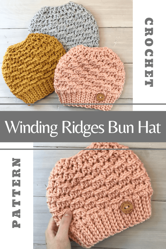 The Best Free Messy Bun Hat Crochet Pattern - Simply Hooked by Janet